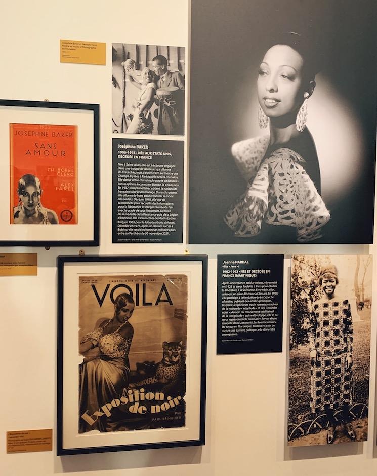 Joséphine Baker dans l'exposition Portraits de France au Musée de l'Homme à Paris