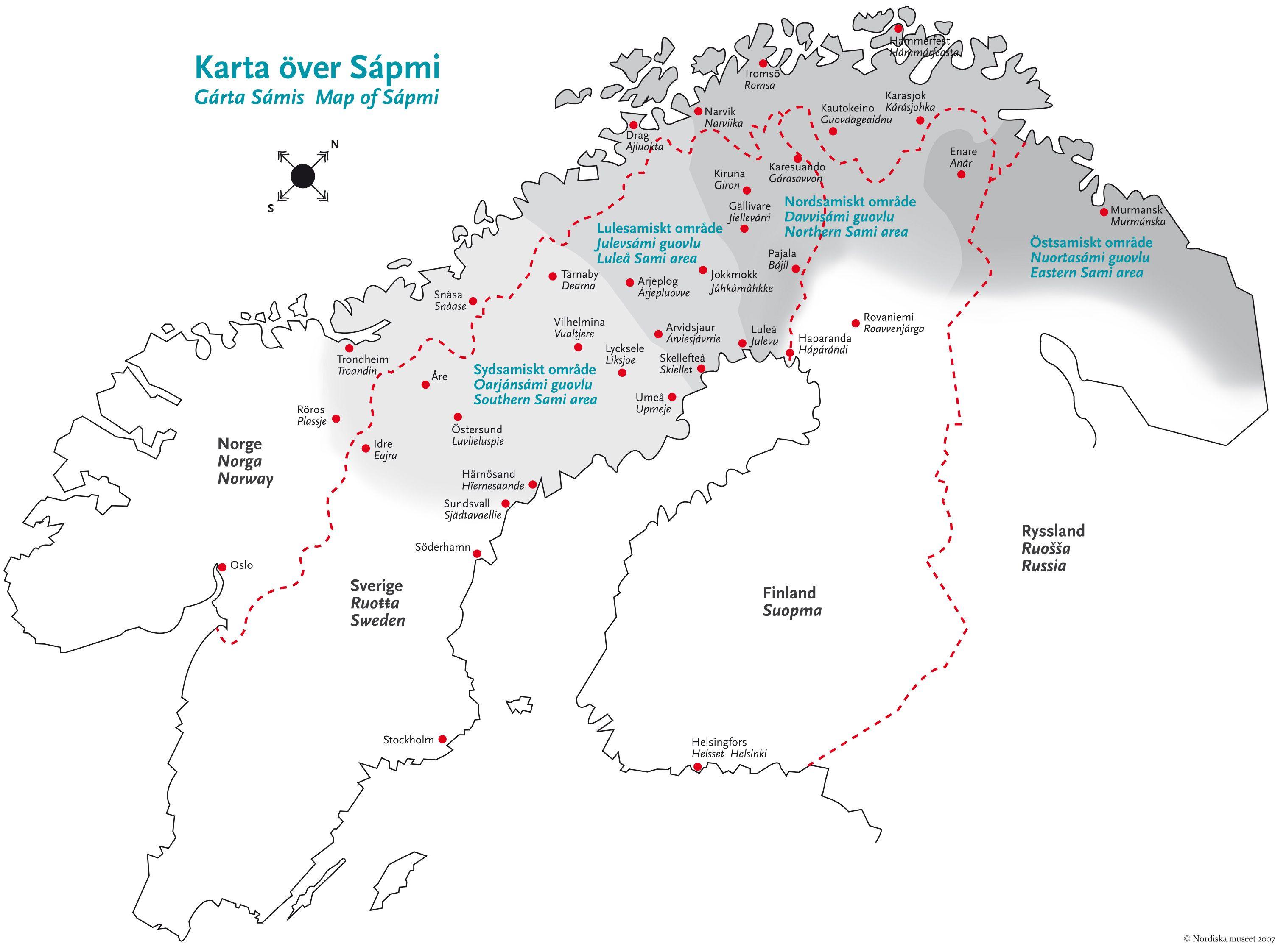 sapmi carte nordiska