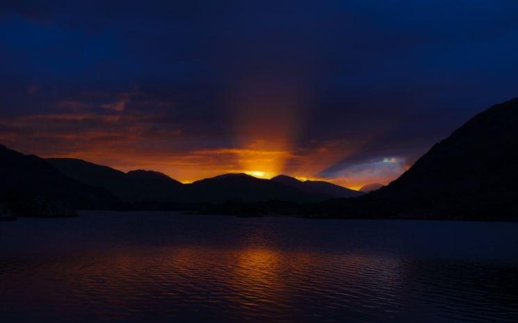 Parc de Killarney - Coucher de soleil hivernal