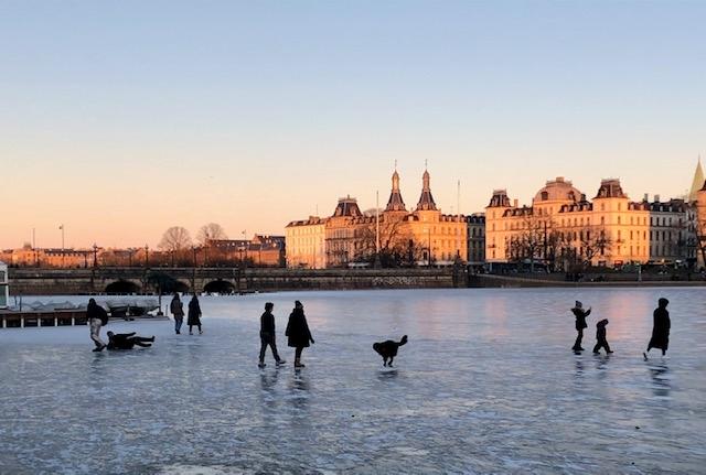 Le lac Pebbling gelé cet hiver 