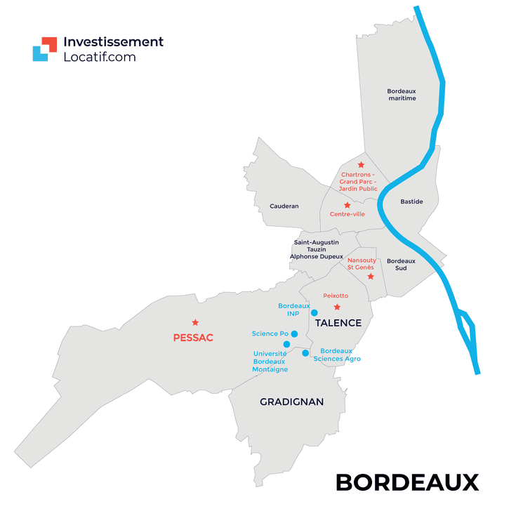 map bordeaux étudiants