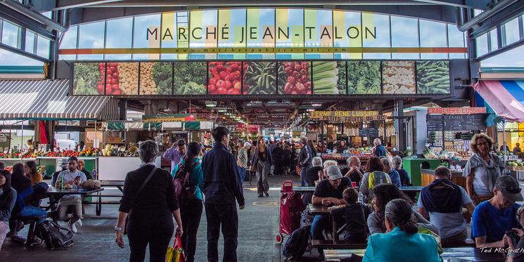 Photo du marché Jean Talon à Montréal. 