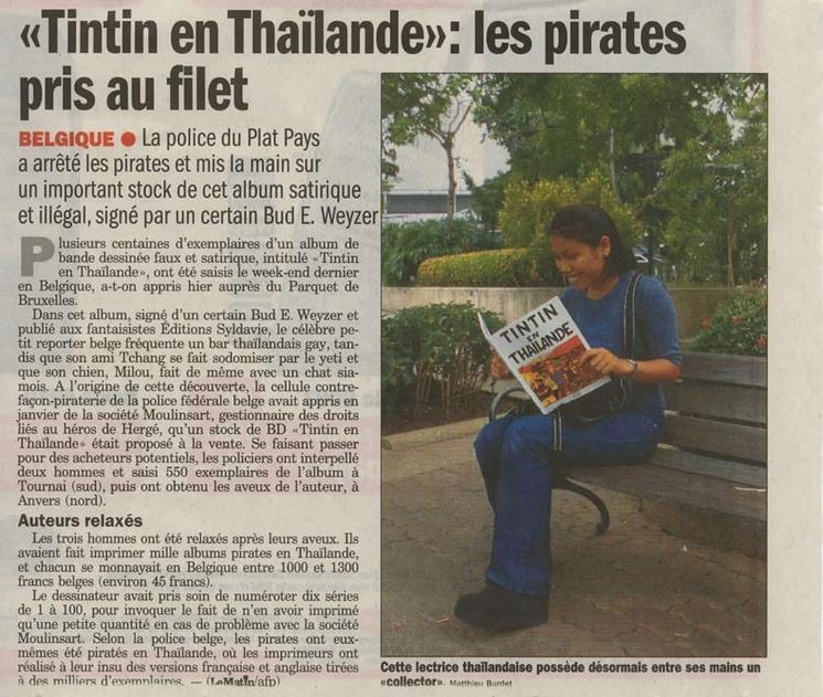 Article Tintin en Thaïlande pirate