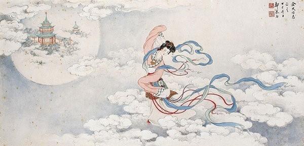 Chang'e flying to the moon Zheng Mukang