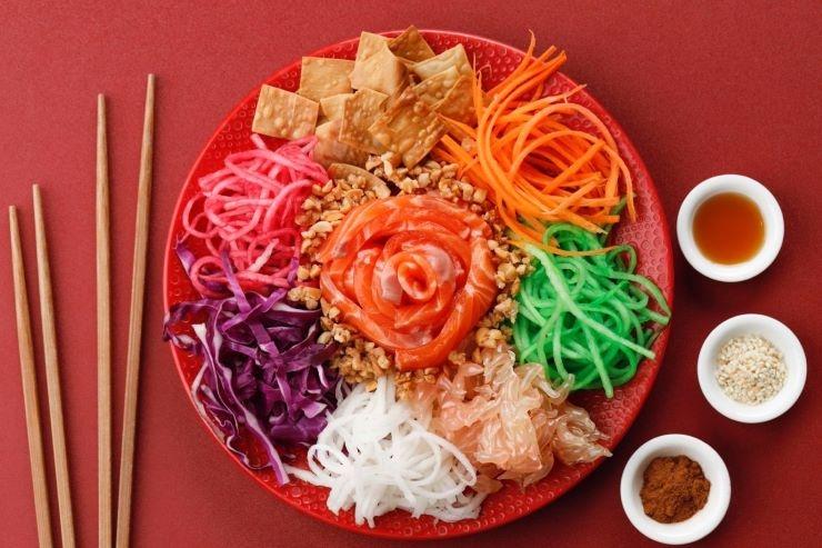 yu sheng salade de prospérité