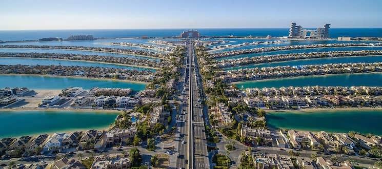 Le quartier de Palm Jumeirah à Dubai