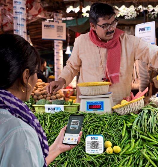 Un paiment dans un marché via Internet. Photo : PayTM