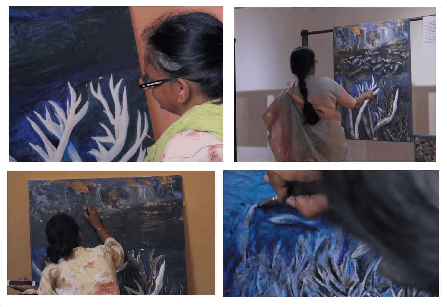 peintures uma coral woman inde