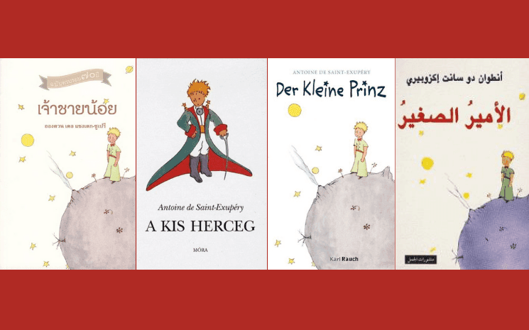 Le Petit Prince dans plusieurs  éditions étrangères différentes