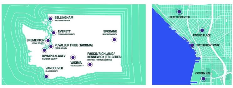 Les Fan Zones de Seattle et du King County