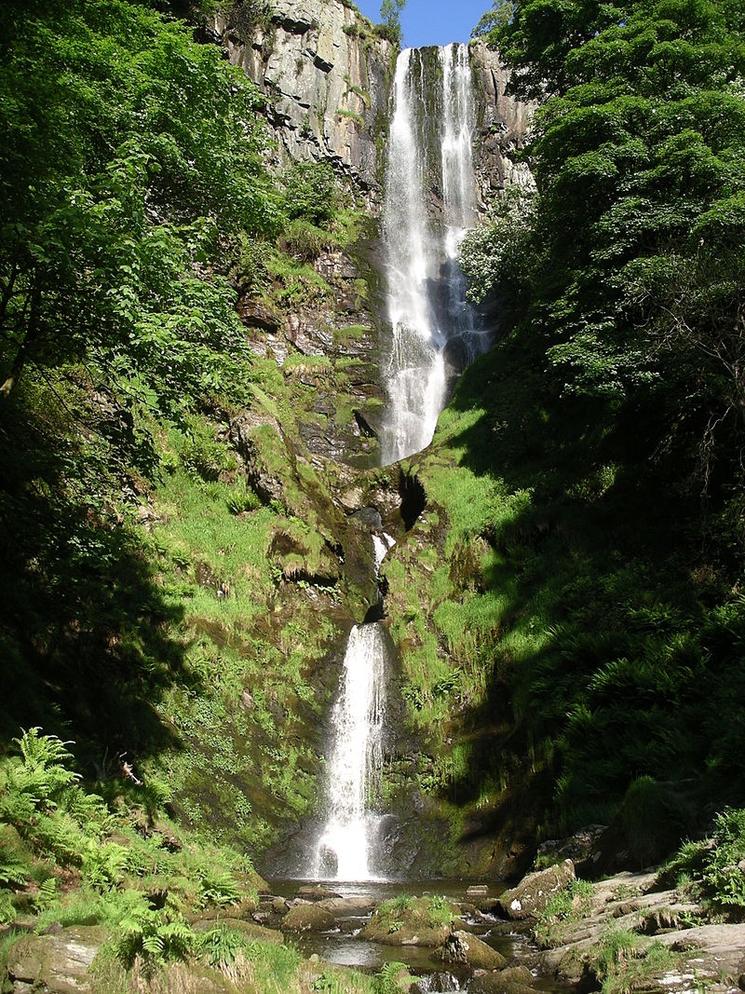 Les cascades de Pistyll Rhaeadr