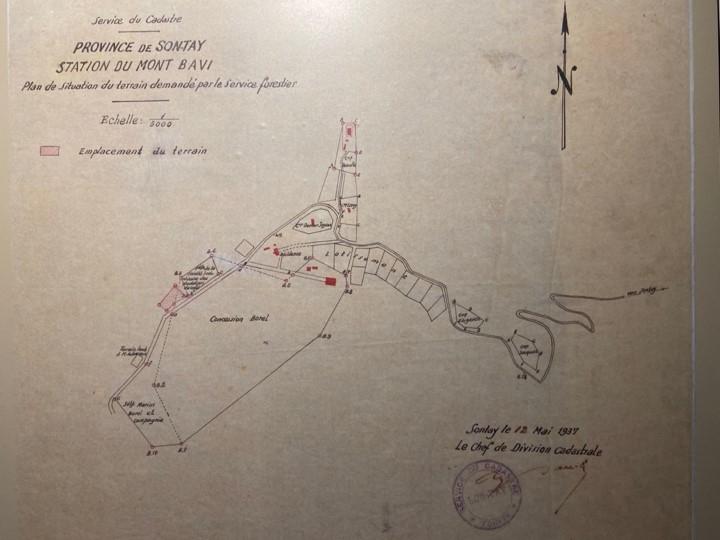 Plan de construction de Ba Vi en 1937