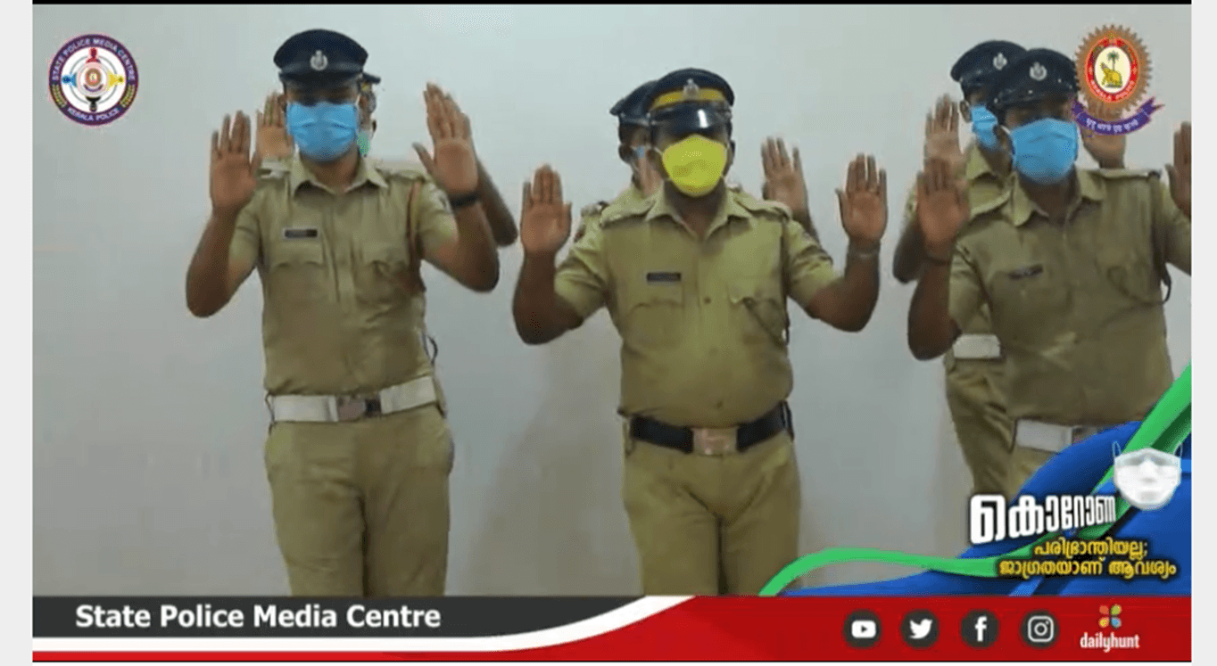 policiers danse india coronavirus 