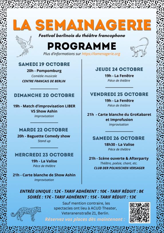 programme de la semainagerie