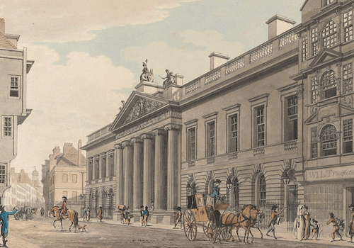 La East India House à Londres où Raffles a fait ses premières armes (© Wikipedia)