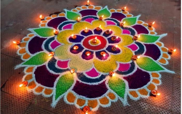 un rangoli pour diwali