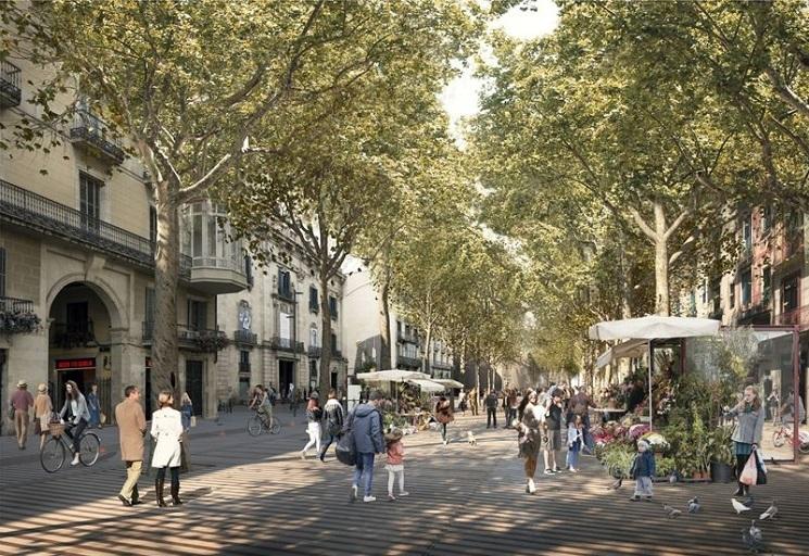 aspect de la rambla, une fois rénovée