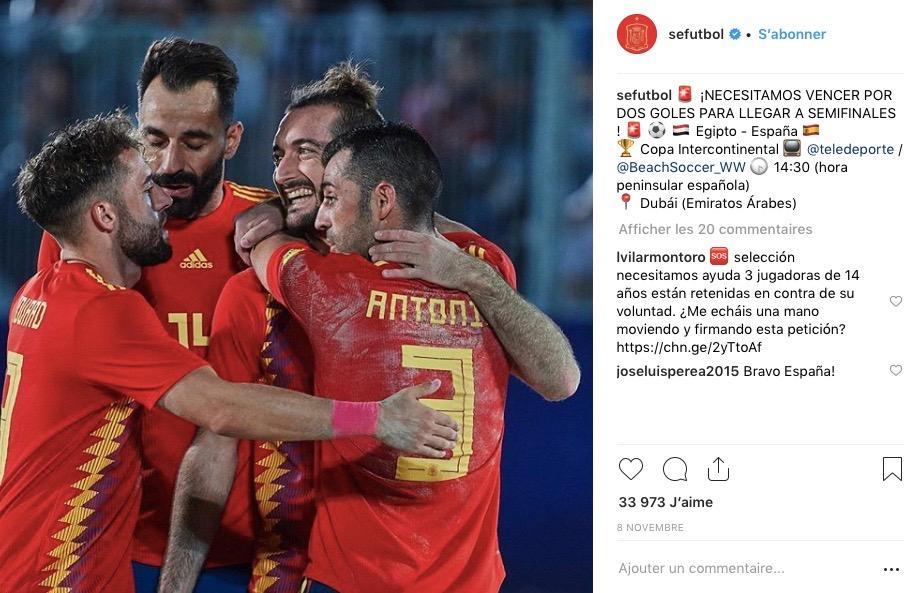 Roja, football, futbol, Instagram, Espagne