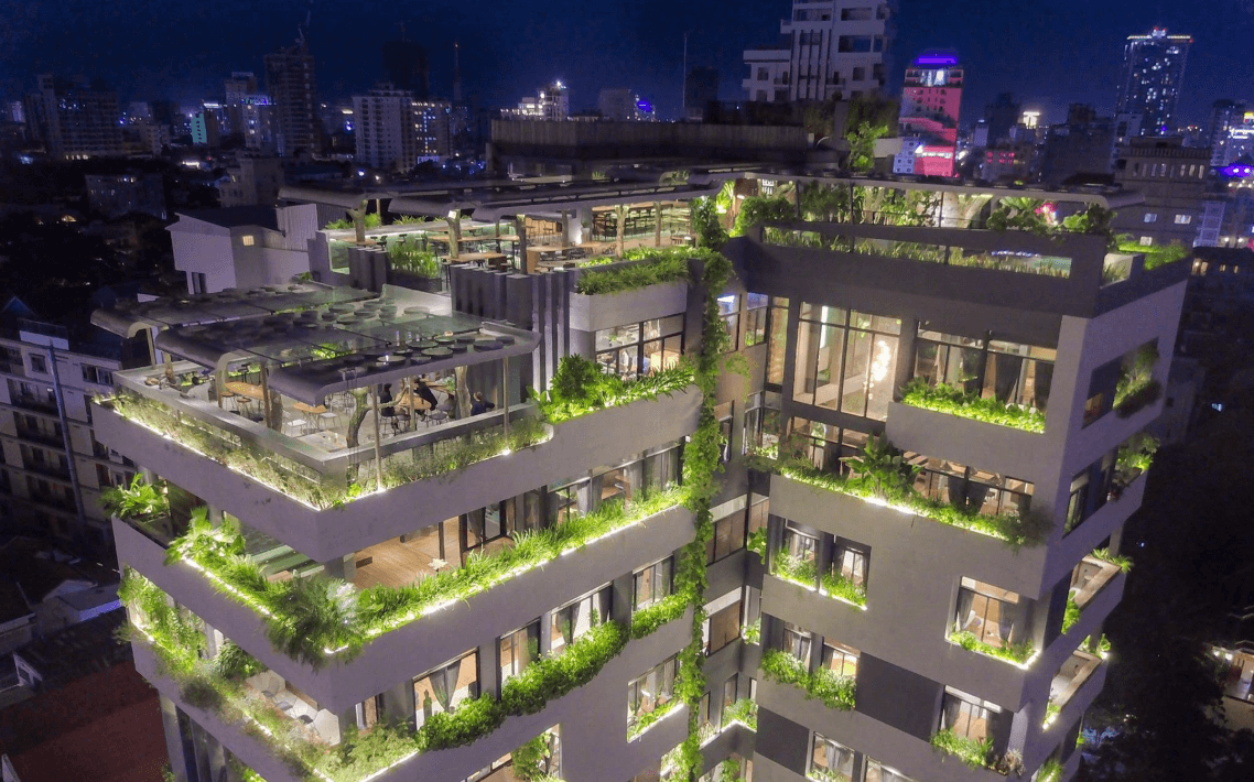 Le bar en terrasse de la Tronum Tower