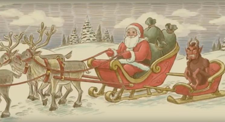 Krampus Santa Claus Autriche Noël