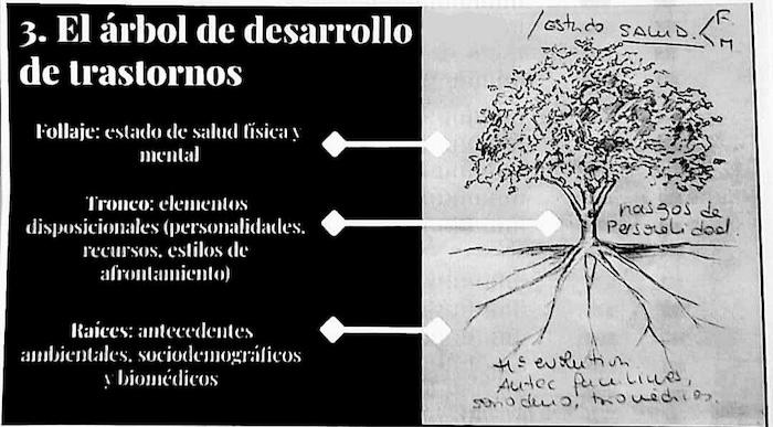 schéma de l'arbre de la résolution des conflits psychiques 