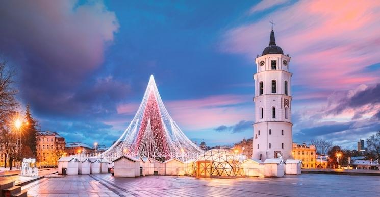 Le sapin de Noël de Vilnius