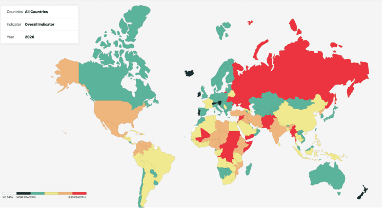 carte Global Peace Index 2026 