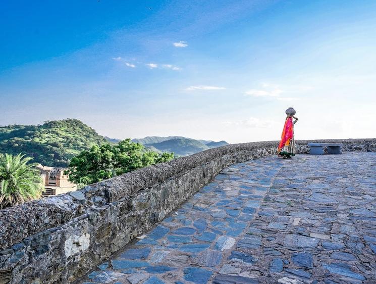 Le fort de Kumbhalgarh dans le Rajasthan en Inde du Nord