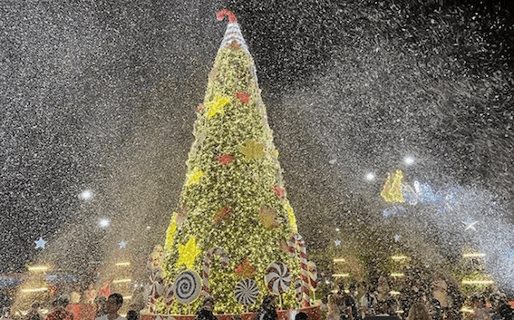 Tombe la neige devant Tanglin mall 