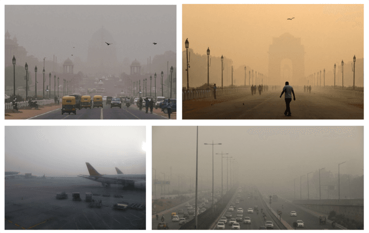 POLLUTION hiver inde smog india