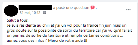 commentaire facebook français sortie chili