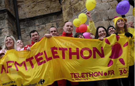 téléthon pancarte orange bénévoles 2025 2026