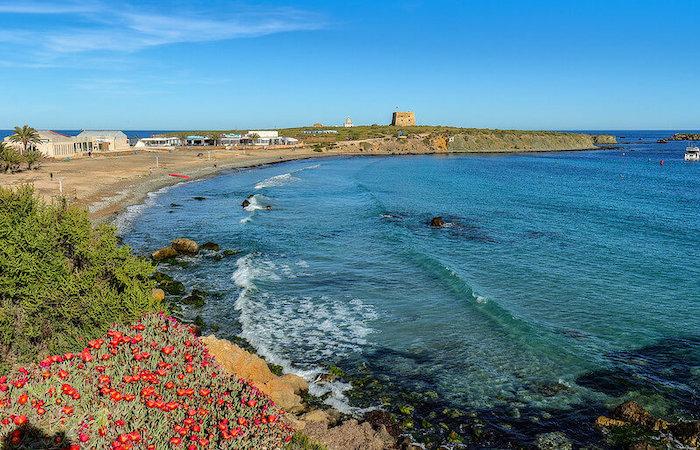 une plage sur l'ile de Tabarca dans la région d'Alicante 