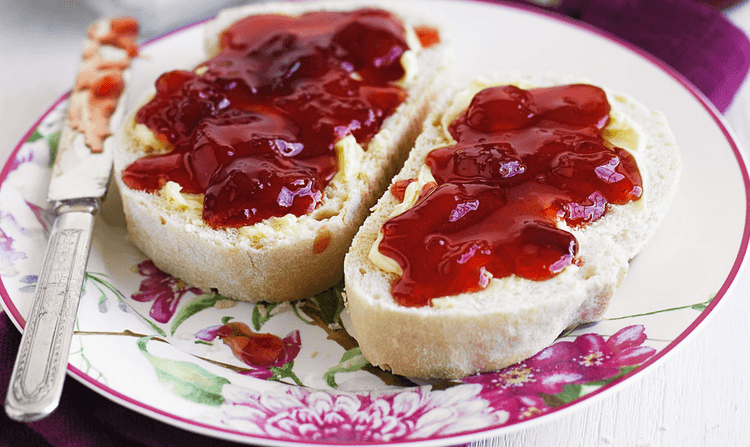 tartine gelée de grenade