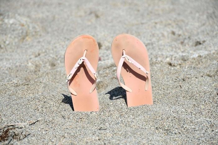 tong sur plage espagnole