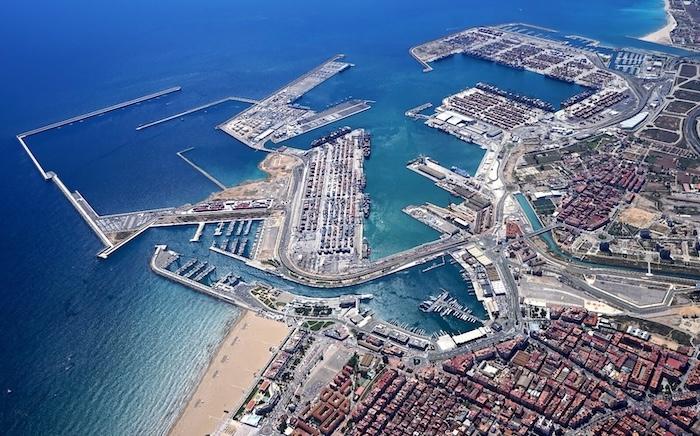 port de valencia vu du ciel