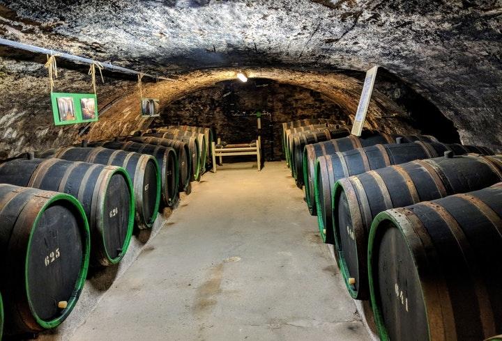 Cave à vin d'un vignoble