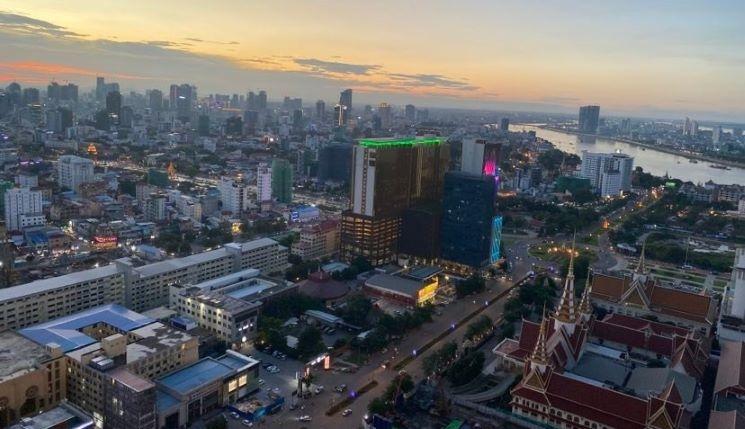 coucher de soleil ville - Phnom Penh