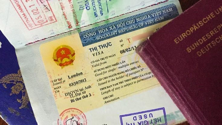 un visa d'entrée au Vietnam, illustration 