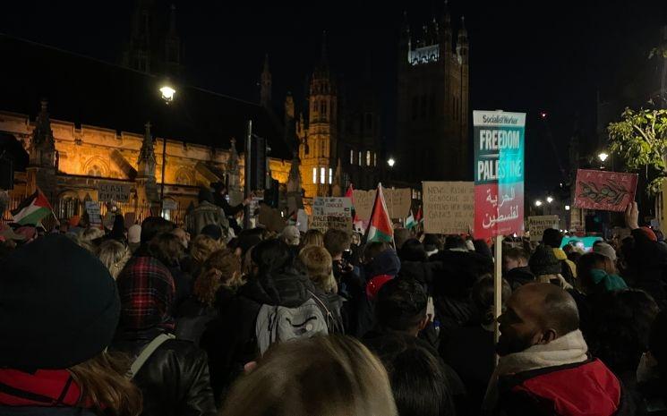 manifestion pro Palestine à Westminster