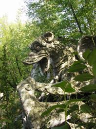 Parc dei monstri, français, francais, Bomarzo, Parc des monstres, il Sacro Bosco, le petit journal
