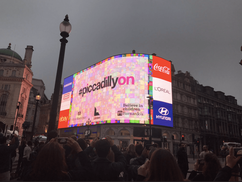 piccadilly circus - écran - publicitaire - pub - londres - piccadilly on - west end - célèbre