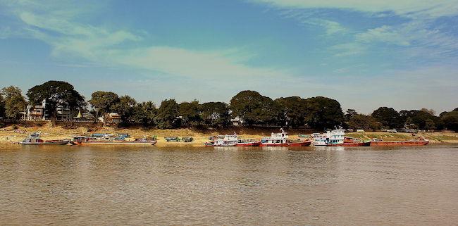Rivière Ayeyarwady en Birmanie