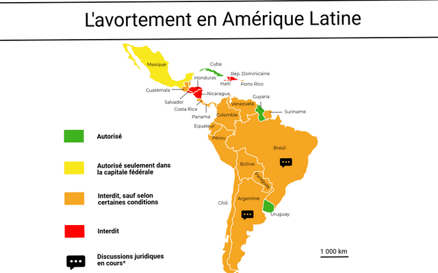 Avortement, IVG, Amérique latine