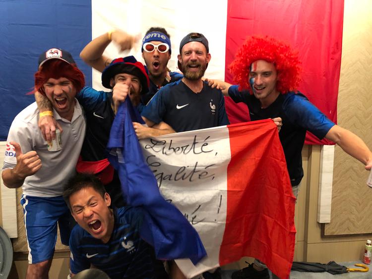 euphorie coupe du monde finale France Croatie Hong Kong