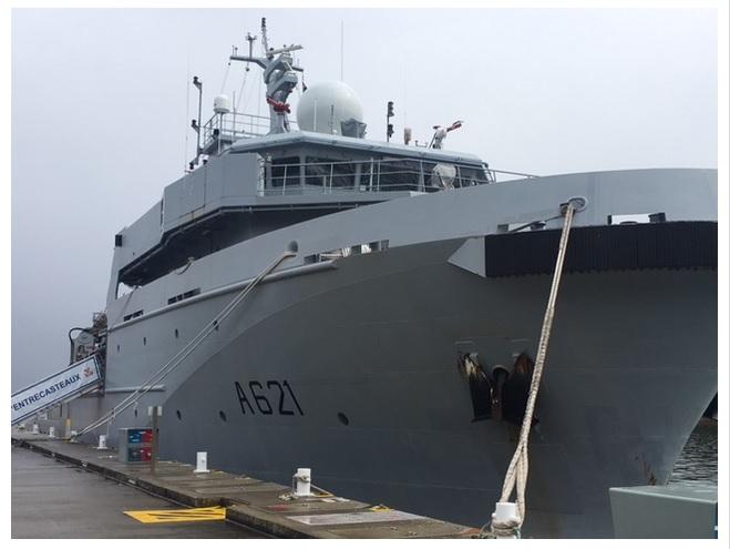 Après avoir effectué une escale à Norfolk du 31 août au 3 septembre, le bâtiment français est en escale à Sydney depuis le 5 septembre et jusqu’au 10 septembre