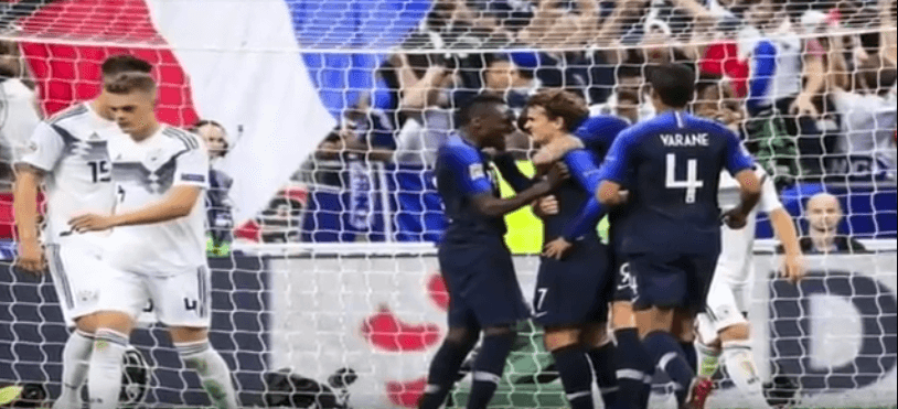 les bleus victorieux devant la Mannschaft