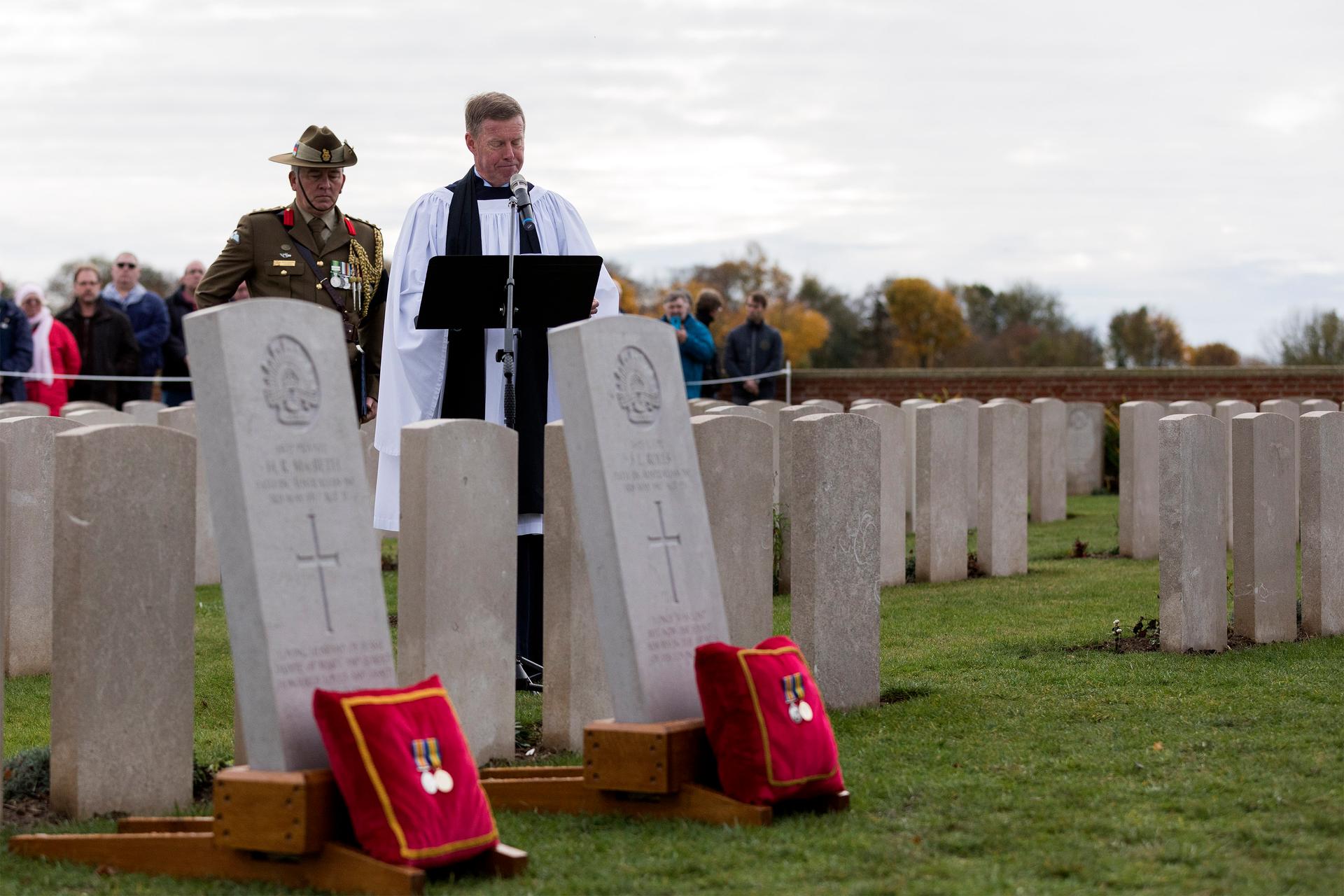 Deux soldats australiens de la Première Guerre mondiale inhumés en France 14 18