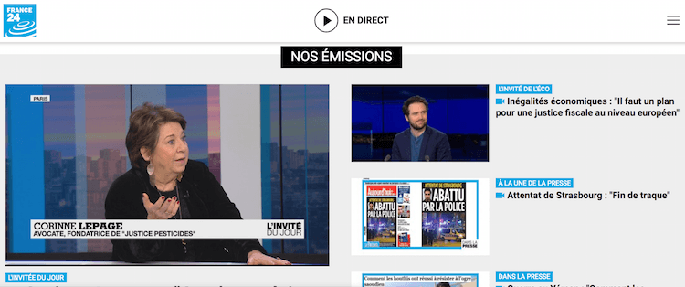 France 24 site internet