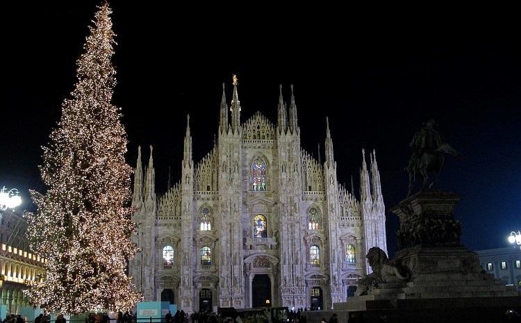 Duomo milan sapin noël